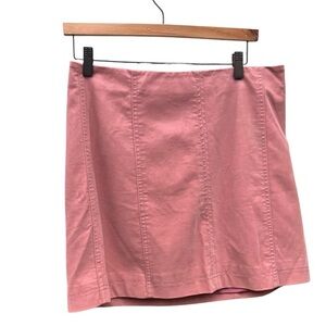 FREE PEOPLE Pink Faux Leather Mini Skirt Size 10